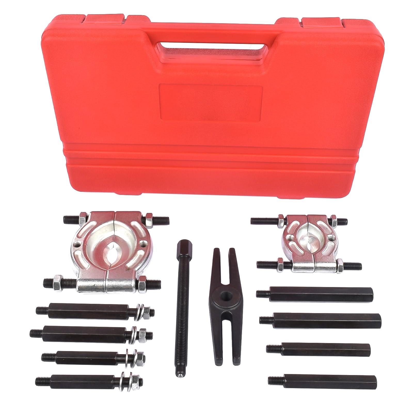 Handor 12pcs Bearing Puller Set, Wheel Hub Axle Puller Set, 5 Ton Capacity Bearing Separator Kit with 2" and 3" Jaws, Gear Puller, Storage Case Included