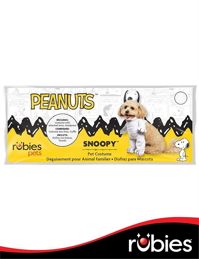 Disfraz de Snoopy para Perros o Gatos Rubies, Tamaño Mediano miniatura 5