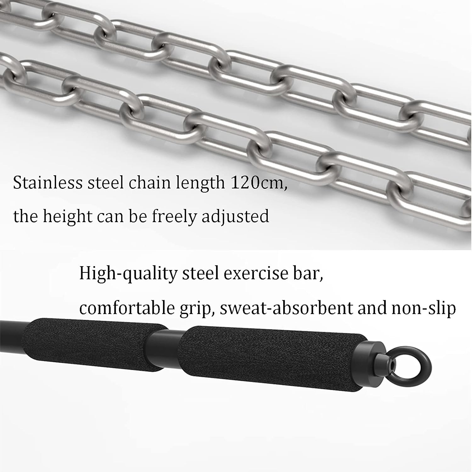 Pull up Bar Hua Height Adjustable Fitness Bar, Pull-up Bar is Suitable for Men and Women Sports Strength Training, Wall-Mounted Ceiling Installation, Load 300kg
