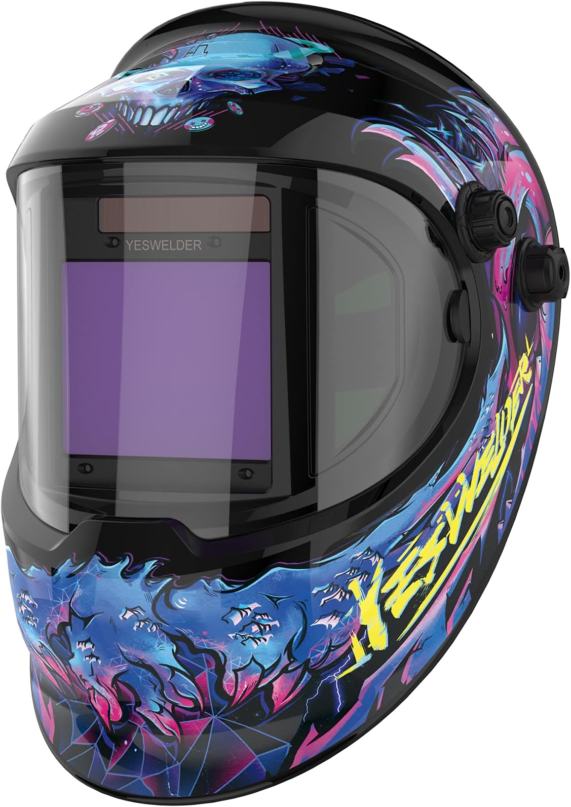 VEVOR True Color Solar Powered Auto Darkening Welding Helmet, 4
