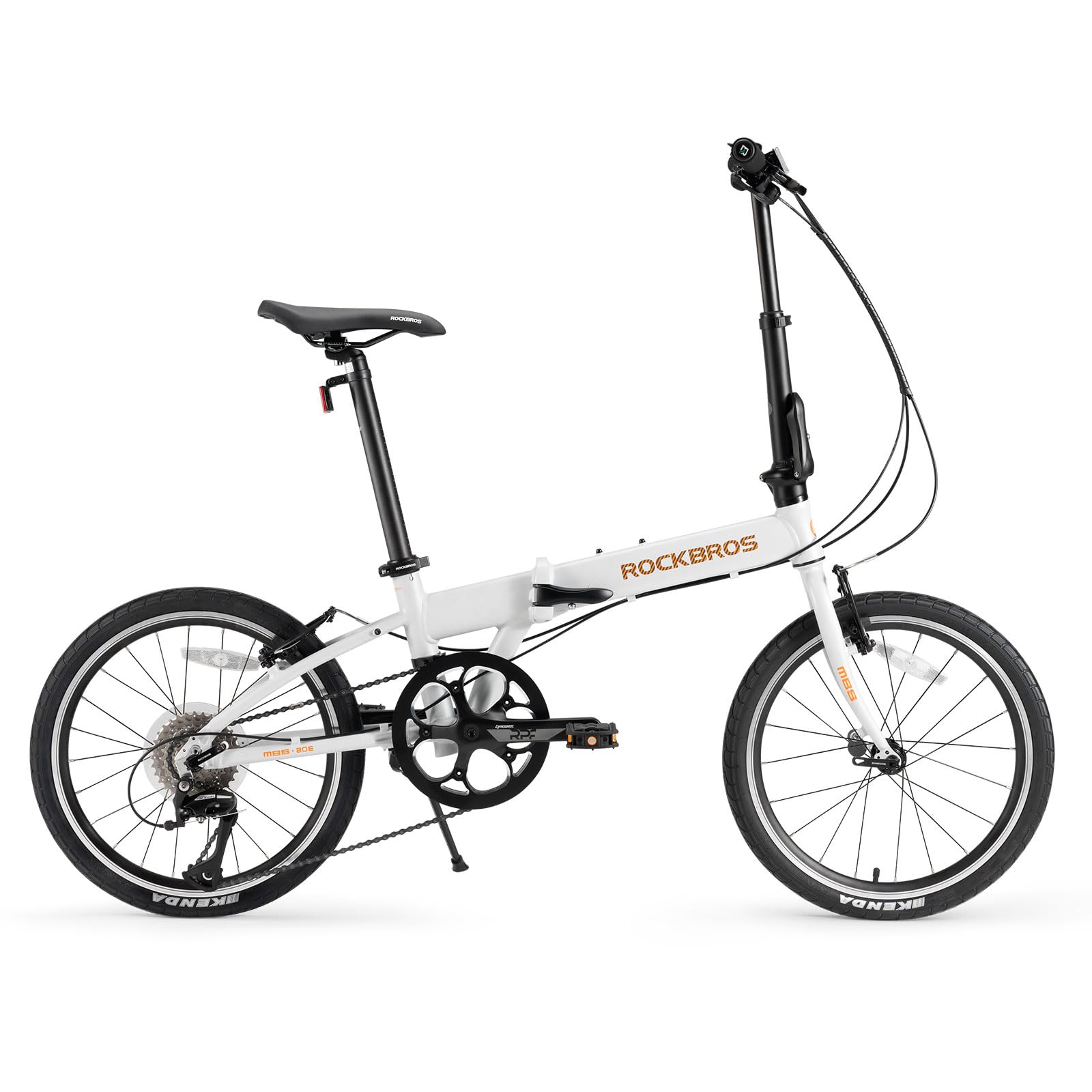 ROCKBROS MBS·20E Bicicleta Plegable de 20 Pulgadas, Aleación de Aluminio y 8 Velocidades, 11kg Portátil Ligero para Adultos y Adolescentes
