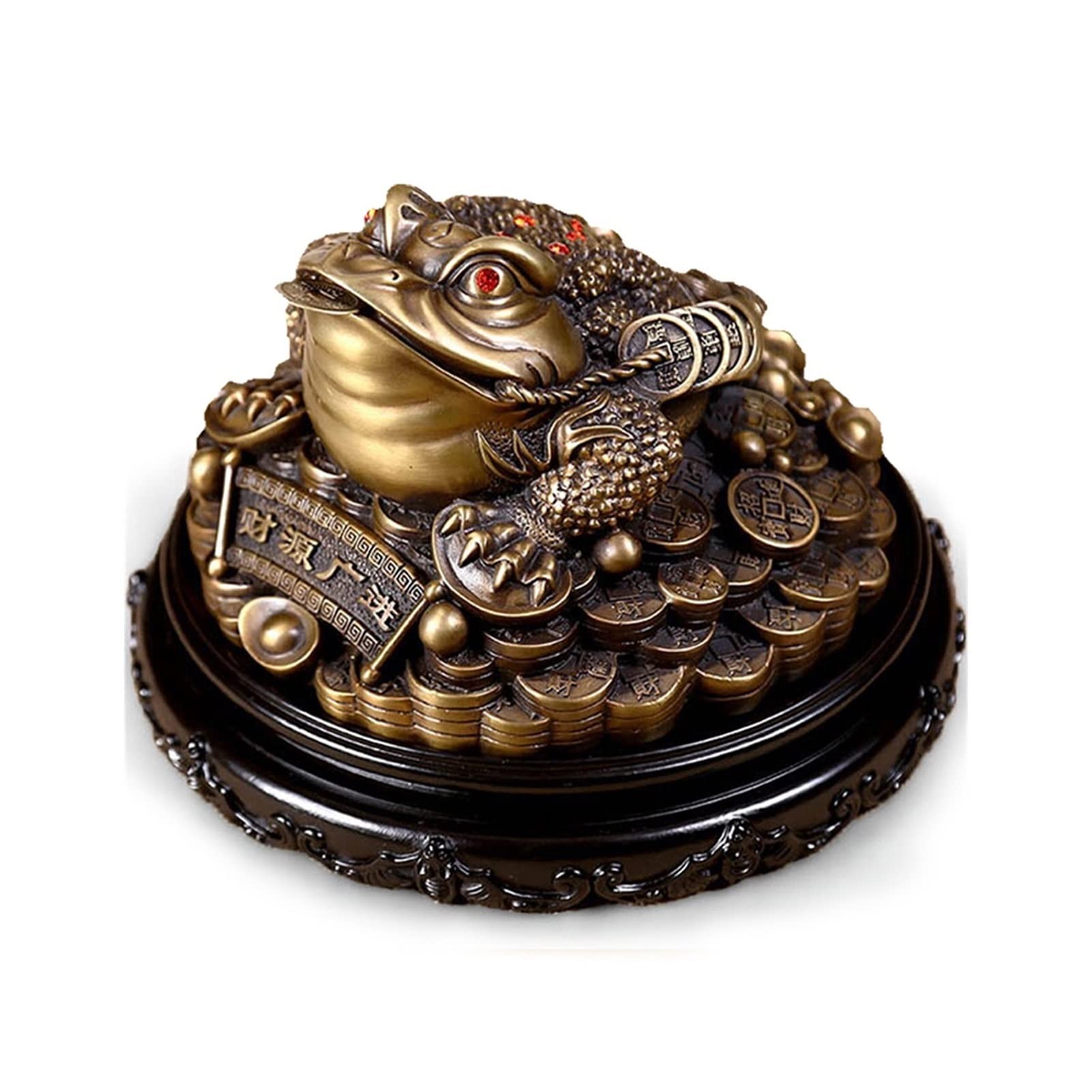 Crapaud Feng Shui en laiton doré à offrir comme cadeau de pendaison de crémaillère