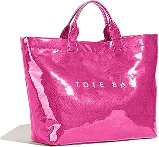 Tote Bag for Women Large PVC Tote Bag Plastic Handbag Letters Print Handbag Clear Hobo Bag