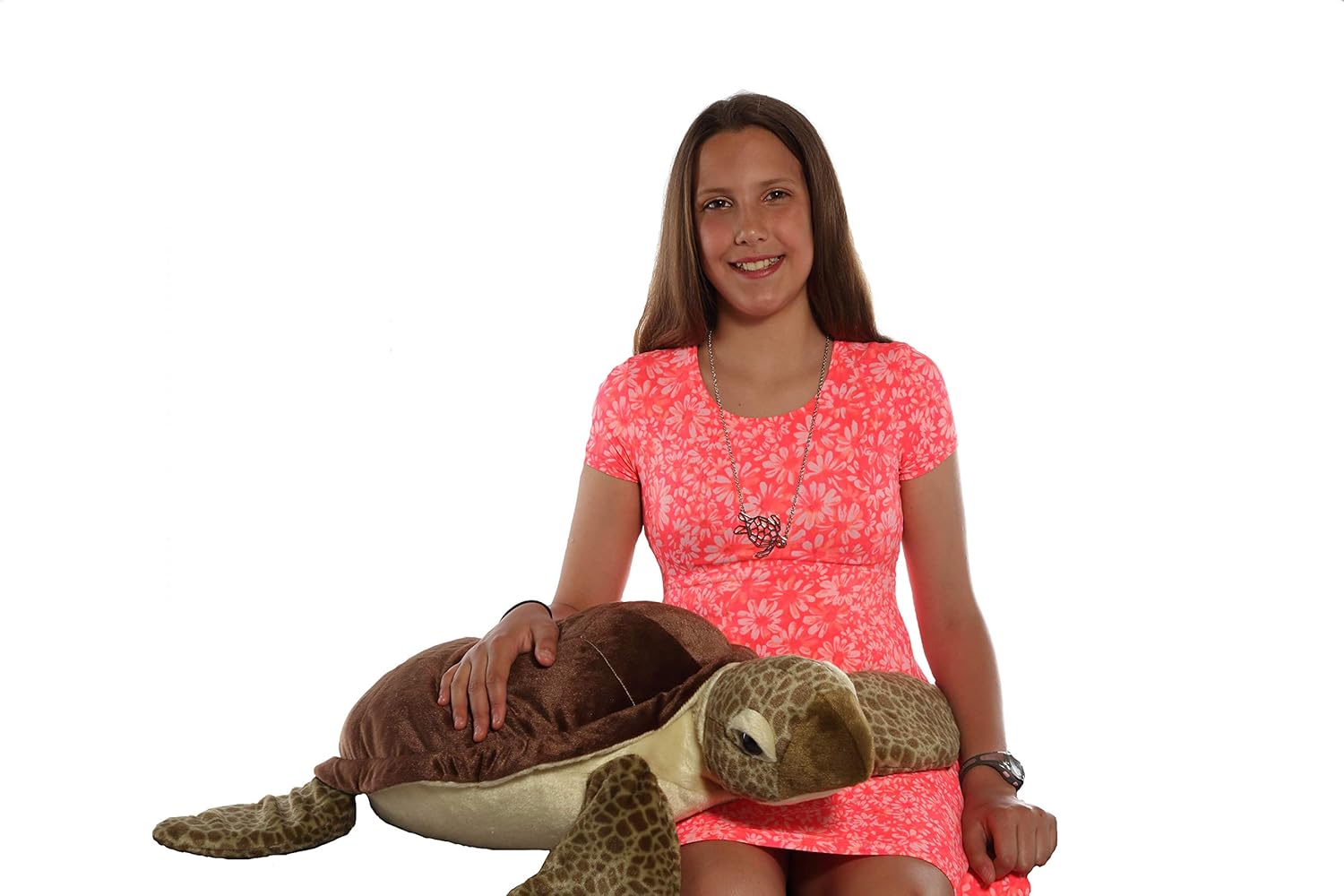 Wild Republic Jumbo Sea Turtle Plush, Giant Stuffed Animal, Plush Toy, Gifts for Kids, 30 Inches,Multi