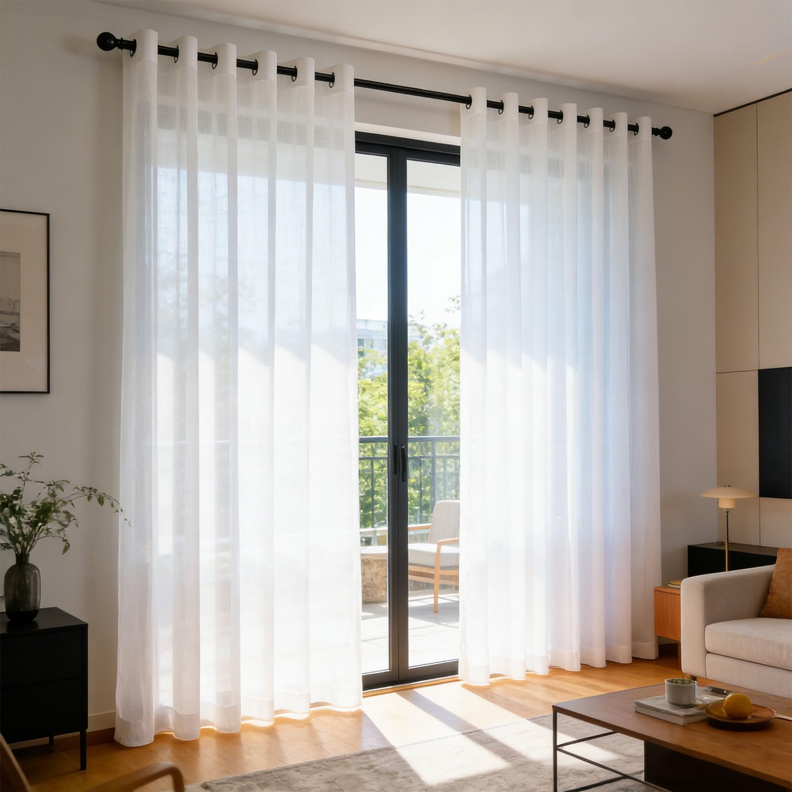 Rideau voilage pour salon doux et esthétique GUOJUN pour illuminer la chambre à coucher