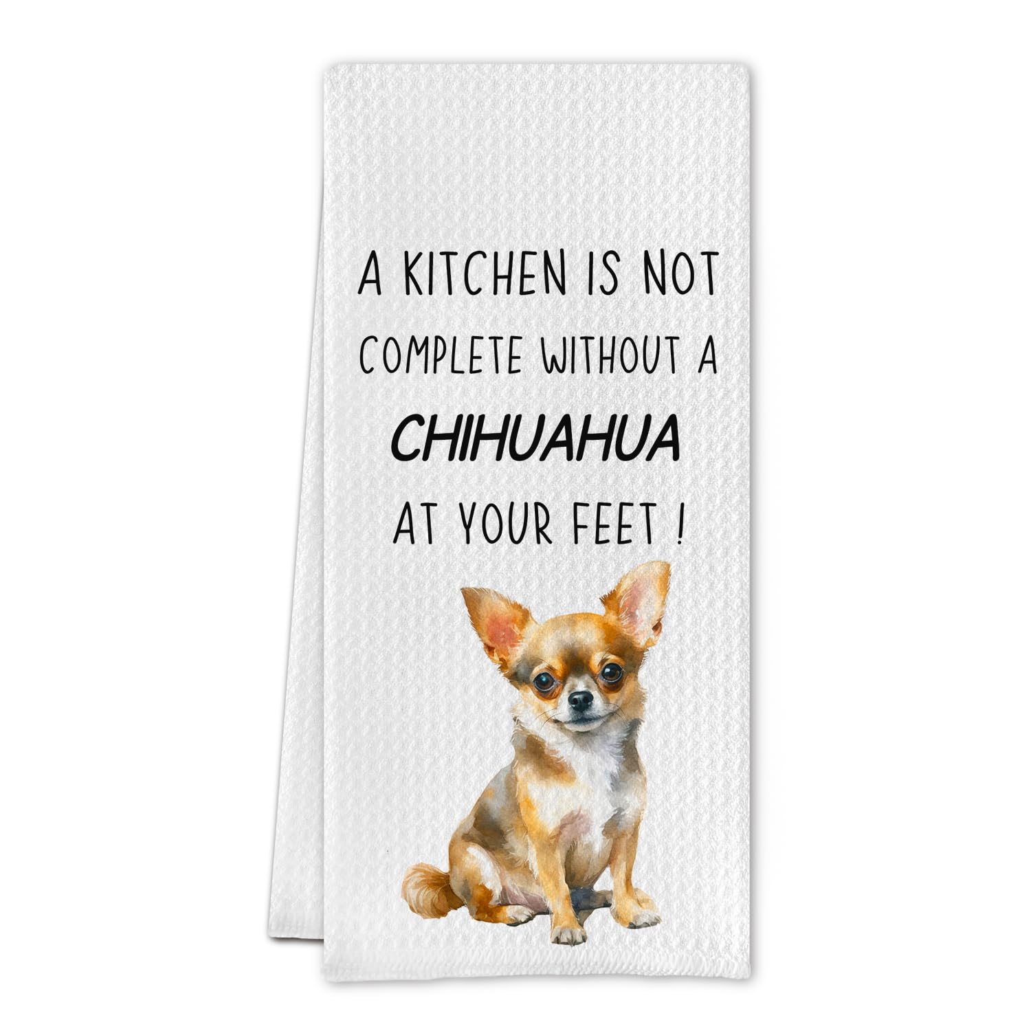 Cilrii Chihuahua Kitchen Towels - Chihuahua Waffle Decorative Hand Towels,Chihuahua Dish Towels,Chihuahua Gifts for Women,Gifts for Chihuahua Lovers,