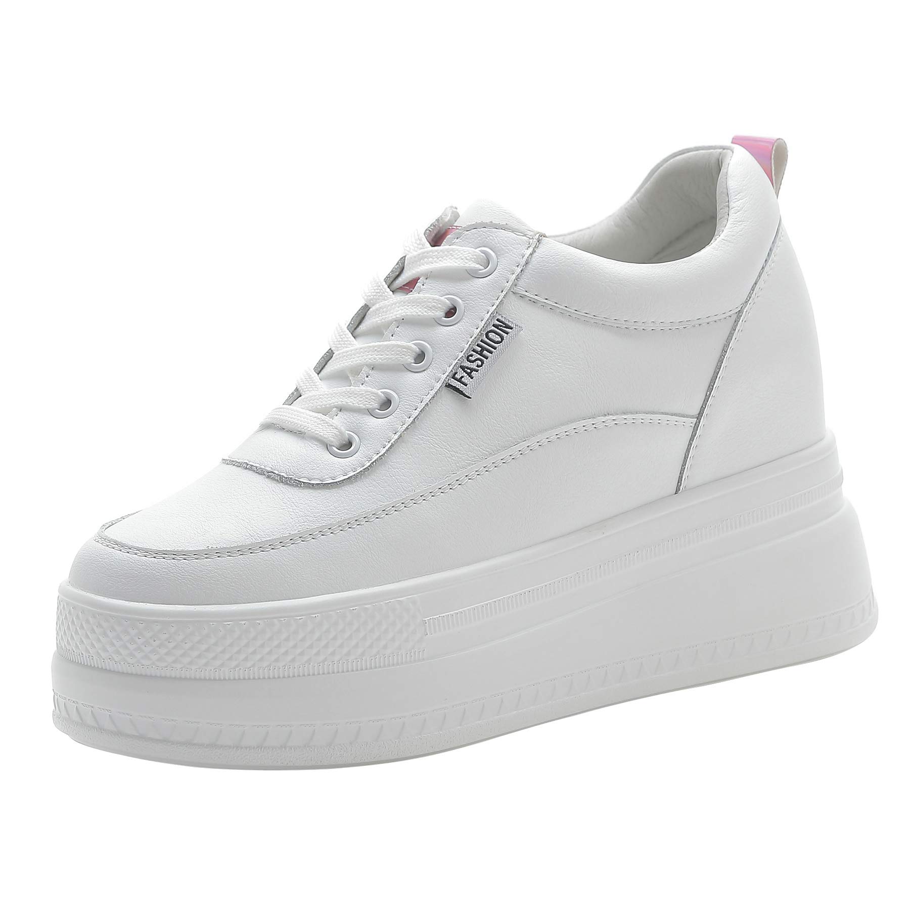 Women Wedges Sneakers with Hidden Heel Ankle High Platform Walking Shoes Fashion Bride Wedding Shoes