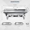 2 Pack Chafing Dish Buffet Set High Grade 8QT Stainless Steel Chafer Complete Set