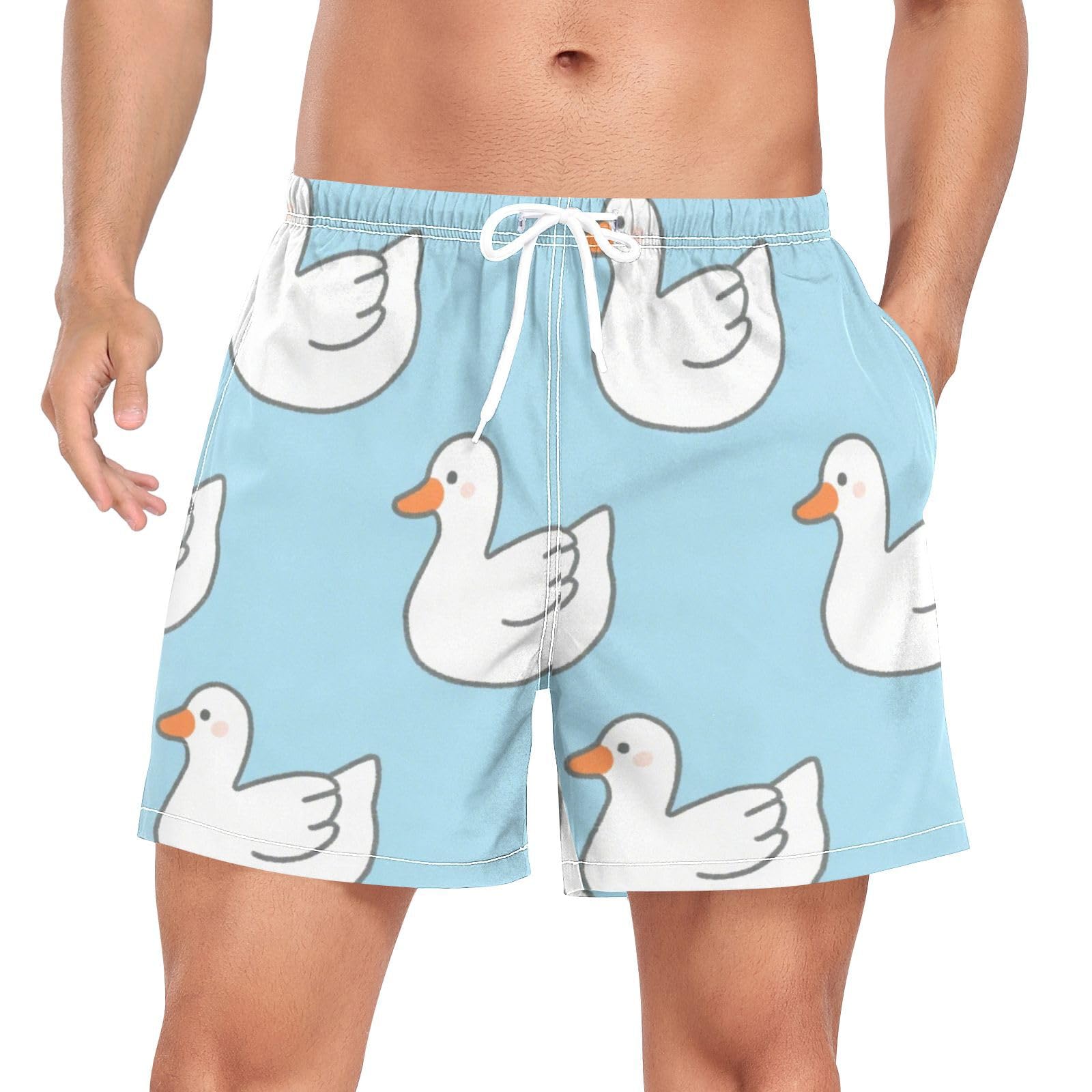 Pantalones cortos de correr para hombre de secado rápido azul pato 8