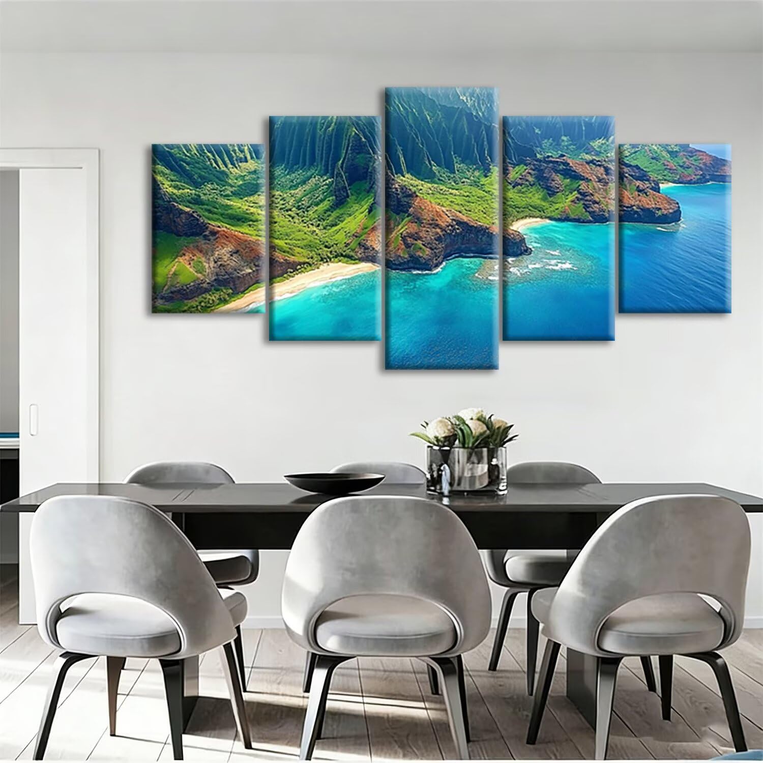 5-częściowy krajobraz, obraz do malowania diamentowego, rozmiar XXL, 300 x 150 cm, dla dziewczynek w wieku 8 lat, obraz diamentowy 5D "zrób to sam", zestaw do majsterkowania, dekoracja festiwalowa W5