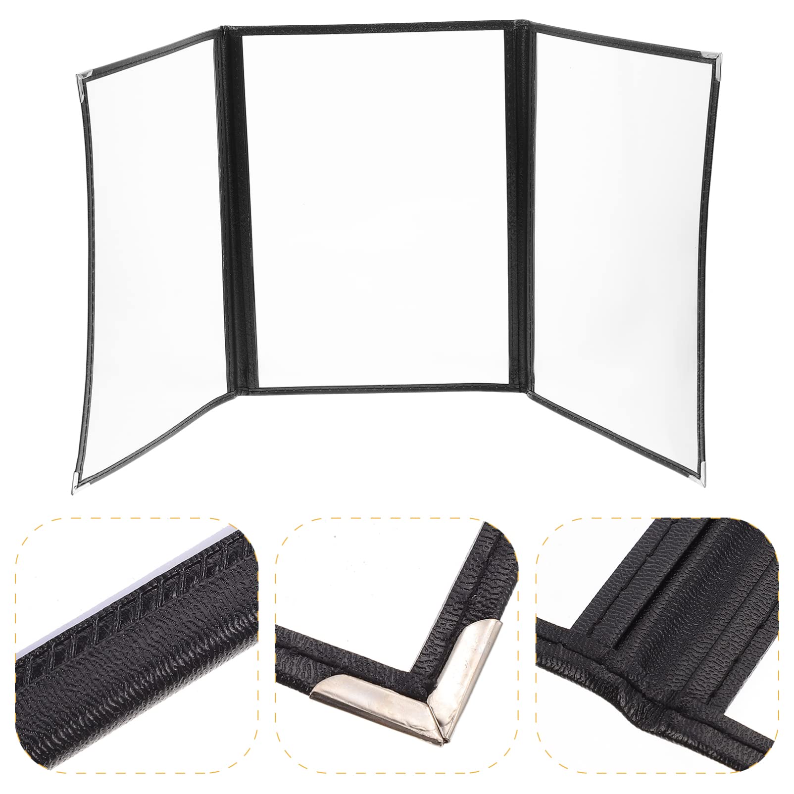 SOLUSTRE 10 Uds Carpeta De Recetas Decoración Dorada Carpetas De Archivos De Cartas Con Soporte Transparente Cubiertas De Libros Transparentes Carpeta De De Barra Cubiertas De Menú