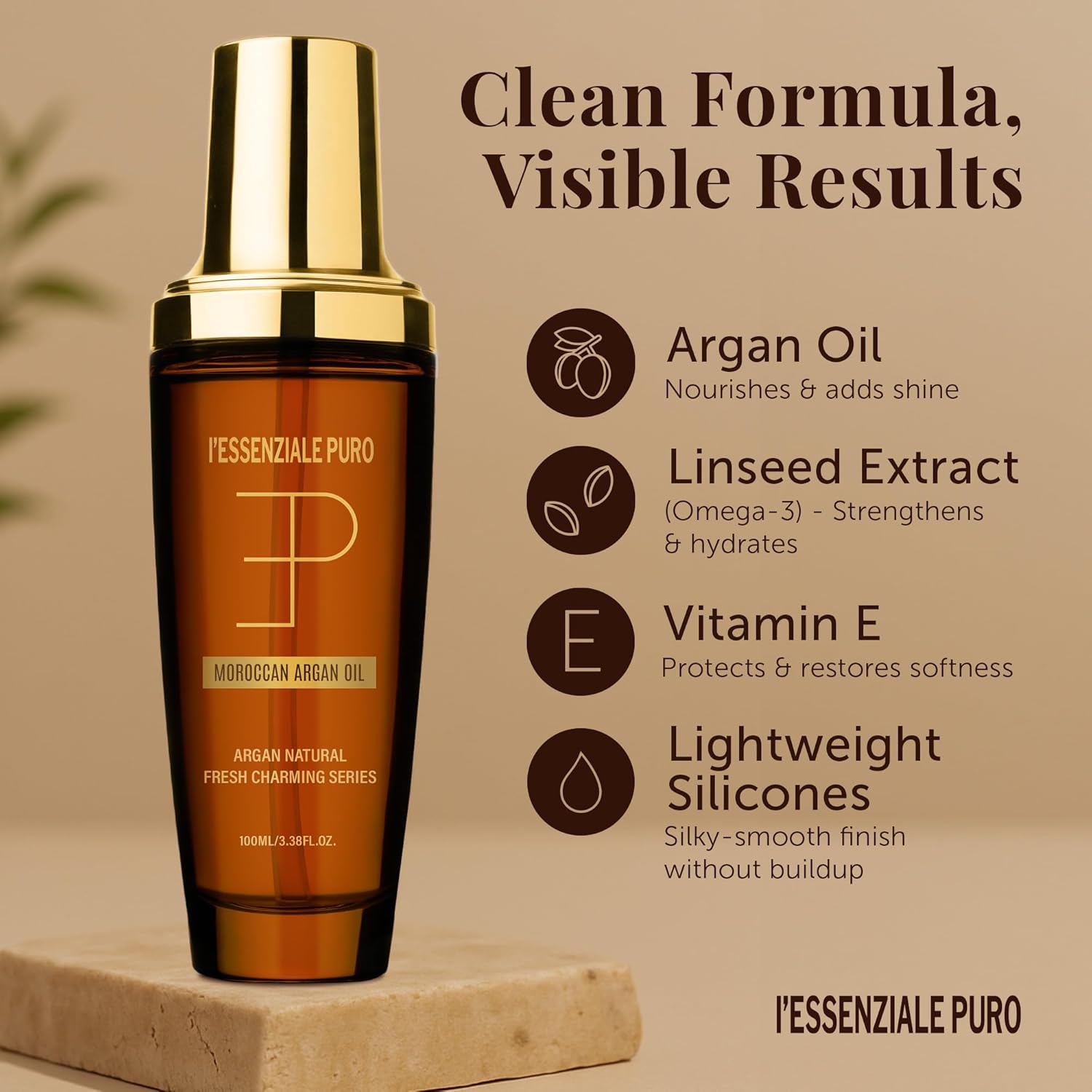 Dubai Premium Moroccan Argan Hair Oil & Body Elixir - Lightweight Treatment for Dry Damaged Hair, Split Ends - Controls Frizz, Boosts Shine, Hydrates Skin - 100 mL (3.38 Fl Oz) - Image 8