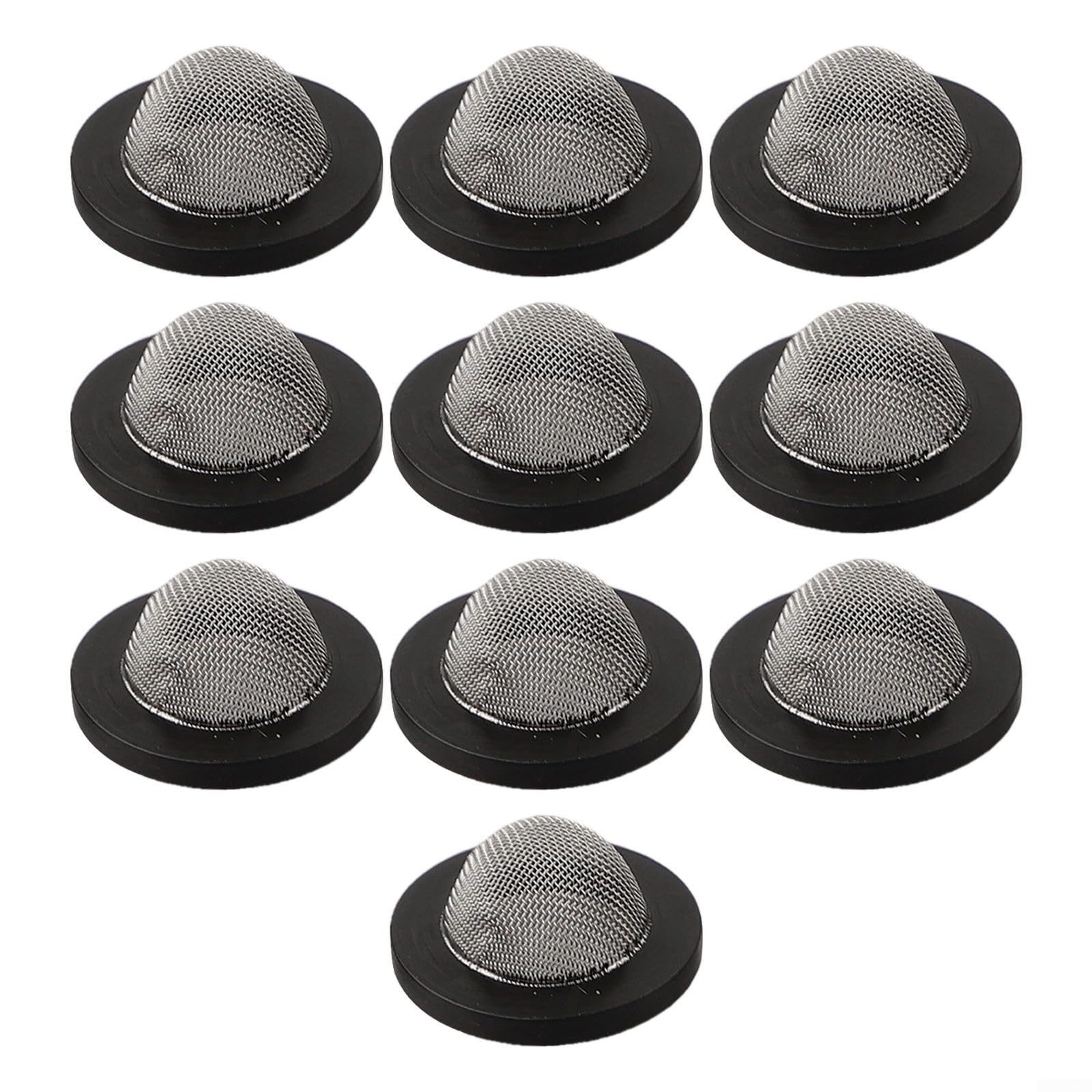 Garden Hose Filter Gasket 3/4 Inch, Stainless Steel Mesh Screen with Silicone Rubber Seal For Ring, Faucet Inlet Debris Filter for Outdoor Watering Connectors and Fittings(10pcs)