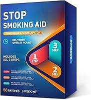 Vista 1 de Sorelax Parches para dejar de fumar, pasos 1 a 3 para dejar de fumar, 21, 14, 7 mg parches para dejar de fumar, suministro para 8 semanas, kit