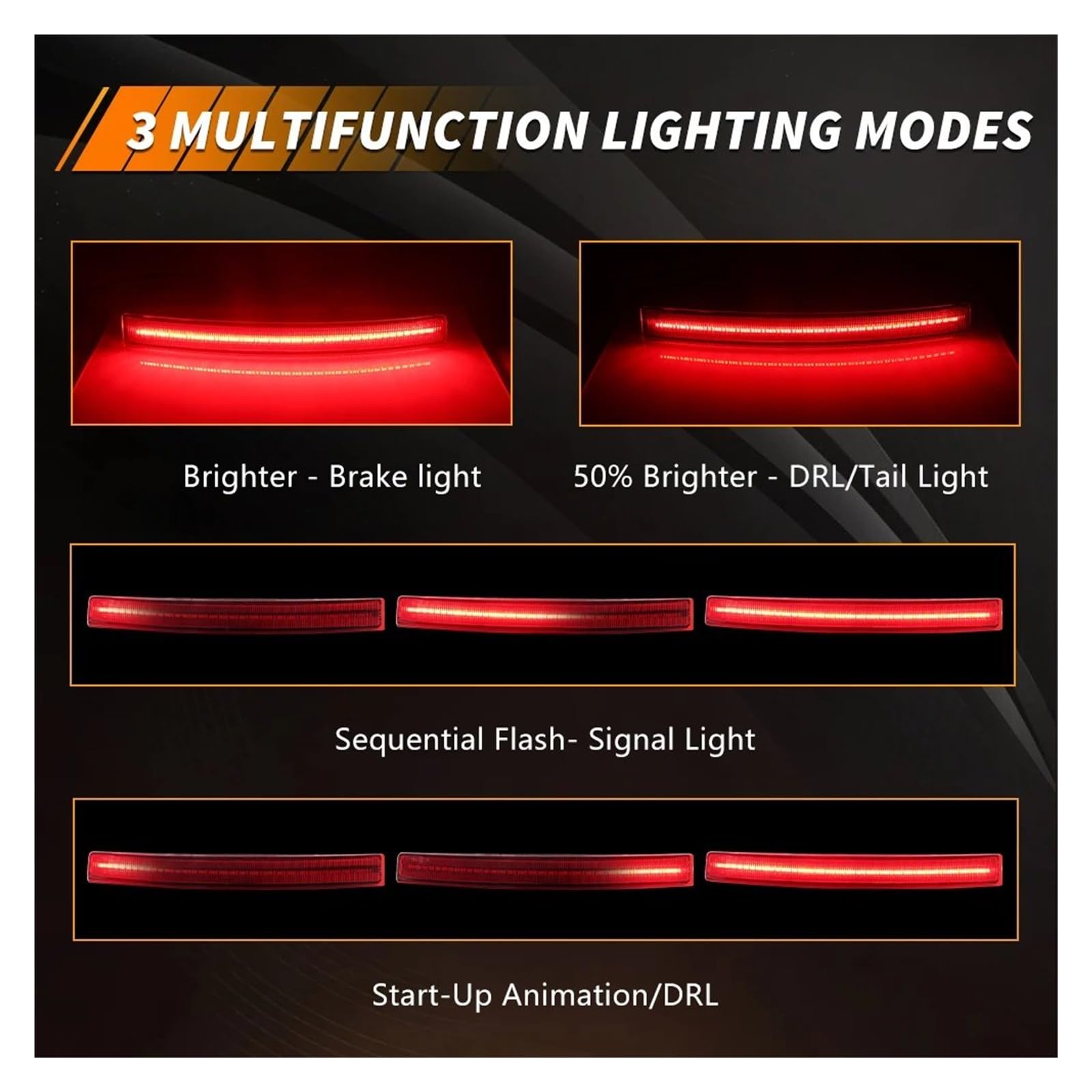 Lámpara Reflector Parachoques Trasero Para INFINITI Para FX35 FX45 2003-2008 Reflector De Parachoques Trasero Luces De Freno Luz Trasera Lámpara DRL Con LED Rojo(Red Lens Red LED)