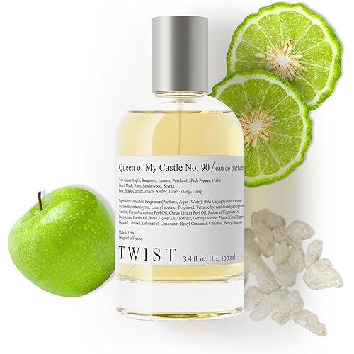 Twist Queen of My Castle No. 90 - Inspired by Creed’s Aventus for Her, Long-Lasting Perfume for Women, Fruity & Floral, Vegan, Clean Ingredients, Fragrance – Spray 100 ml | 3.4 fl. oz.