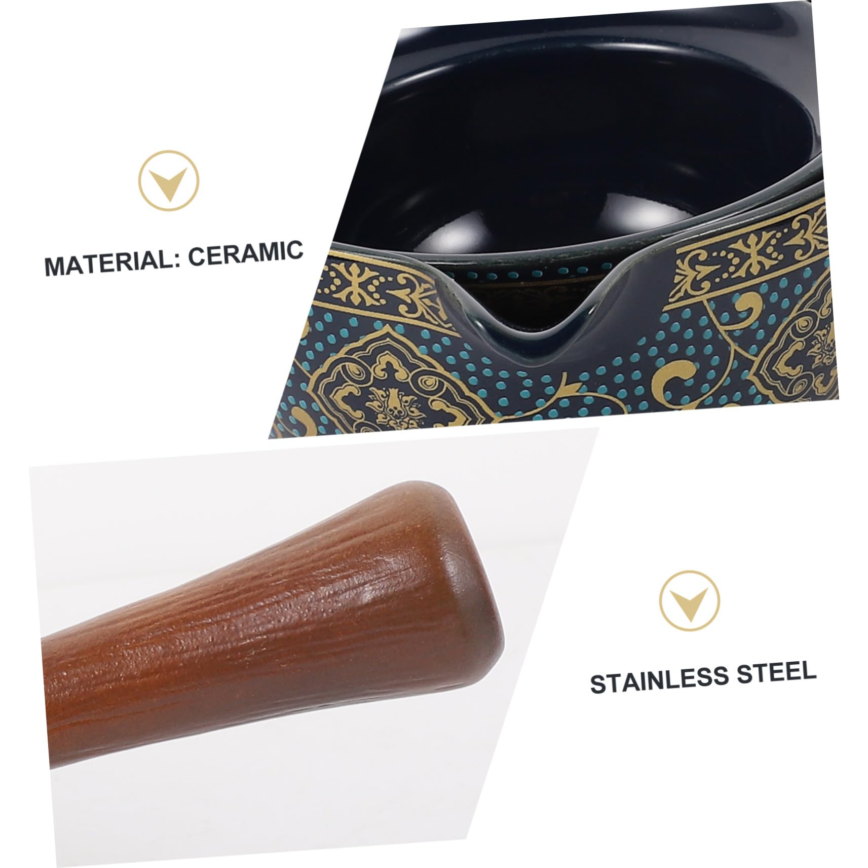 Uonlytech Tetera de Cerámica Mango Lateral y Filtro Integrado, Aislamiento Térmico, Diseño Elegante y Exclusivo para Fiestas Personales y Reuniones de Bienvenida