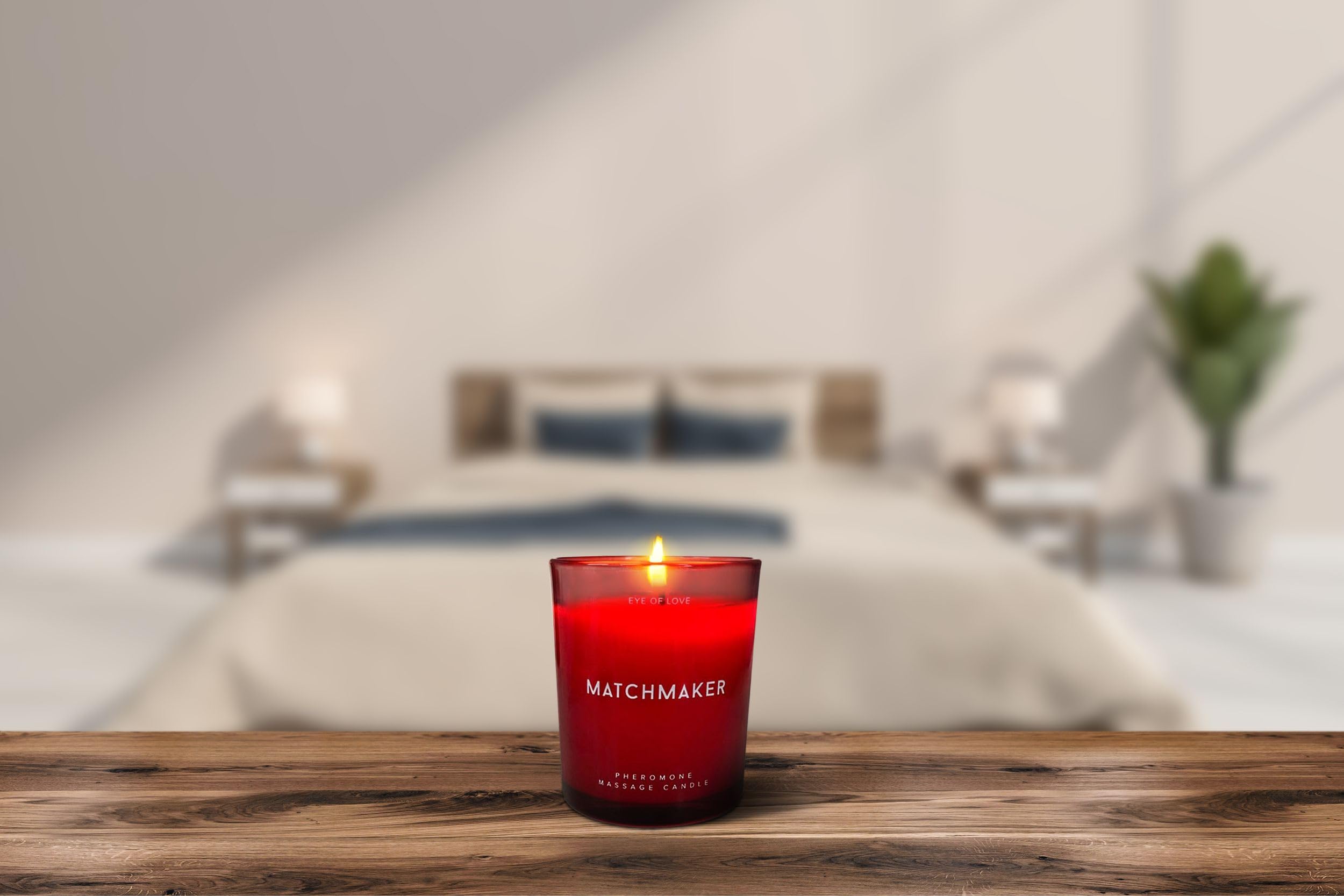 EOL EYE OF LOVE Matchmaker Red Diamond Bougie de massage à phéromones – Bougie de massage érotique – Jasmin, pamplemousse et ambre avec une touche d'agrumes