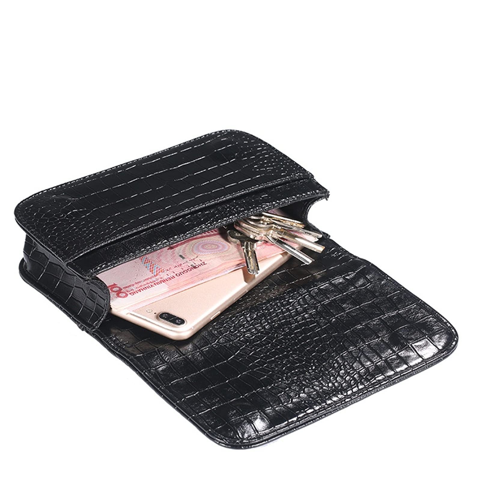 Marsupi Running Unisex, Marsupio unisex in pelle PU con motivo a coccodrillo Marsupio da viaggio Casual Corsa Escursionismo Ciclismo Arrampicata Sport all'aperto Marsupio Marsupi Viaggio Regolabile pe