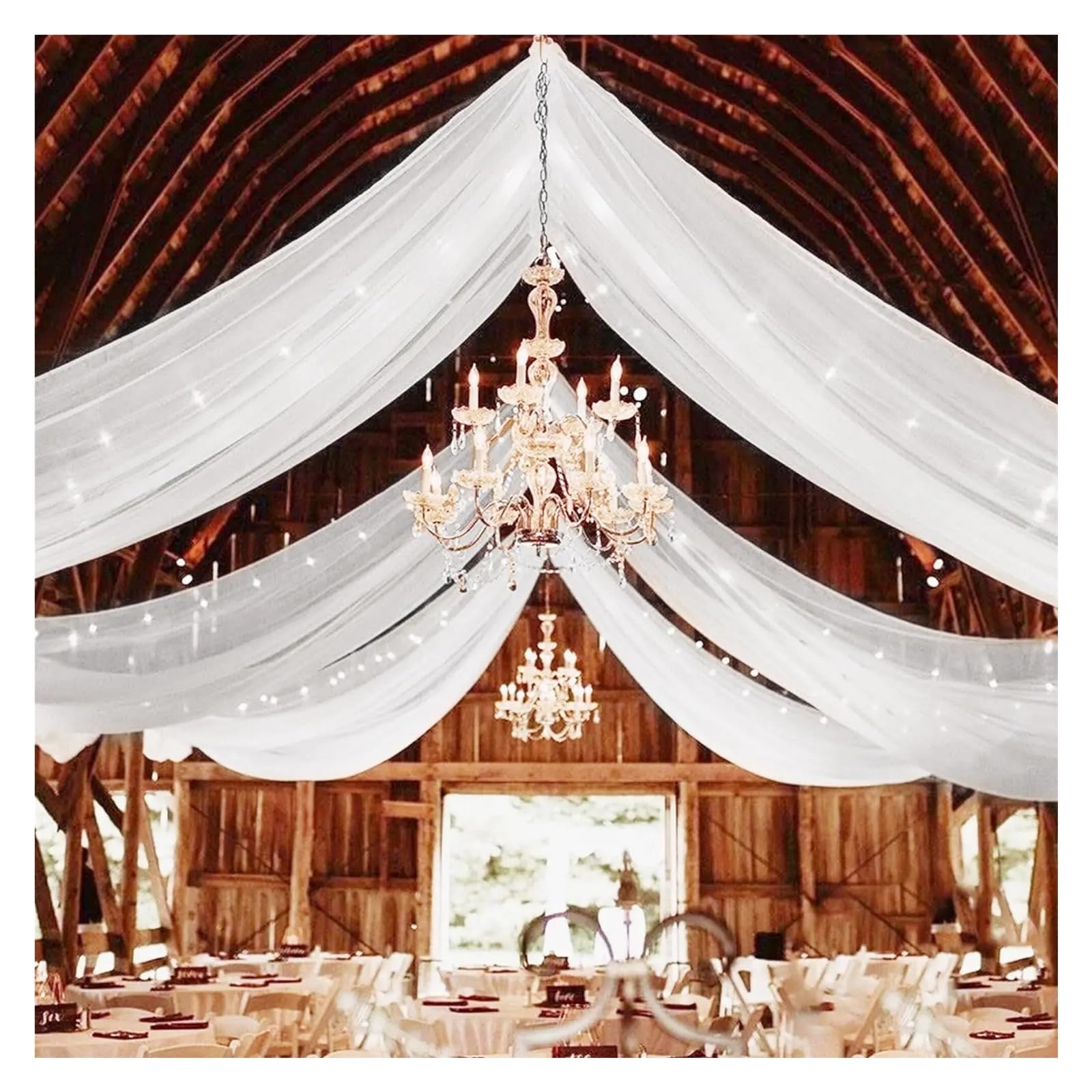 Panneaux De Rideaux De Plafond Rideaux de Plafond en Tissu Blanc Pur, décoration Toit d'arc Mariage, Rideau Tulle Gaze for fête, cérémonie, scène d'hôtel(Green,W150XH1000CM)