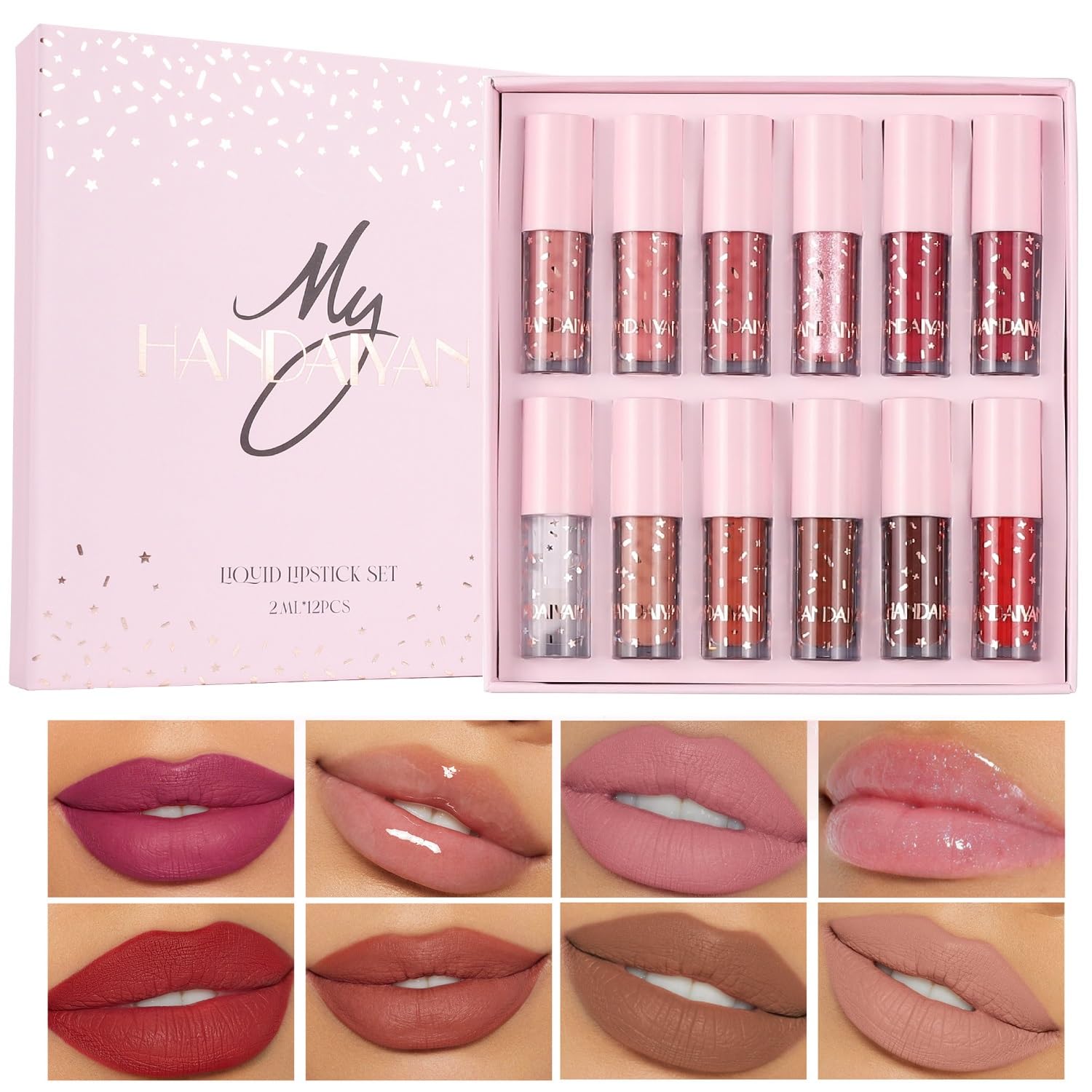 Dulele Lippenstift-Set Mit 6 Nude Matt-Farben – Wasserfest, Langlebig, Antihaftend & Mit Geschenkbox