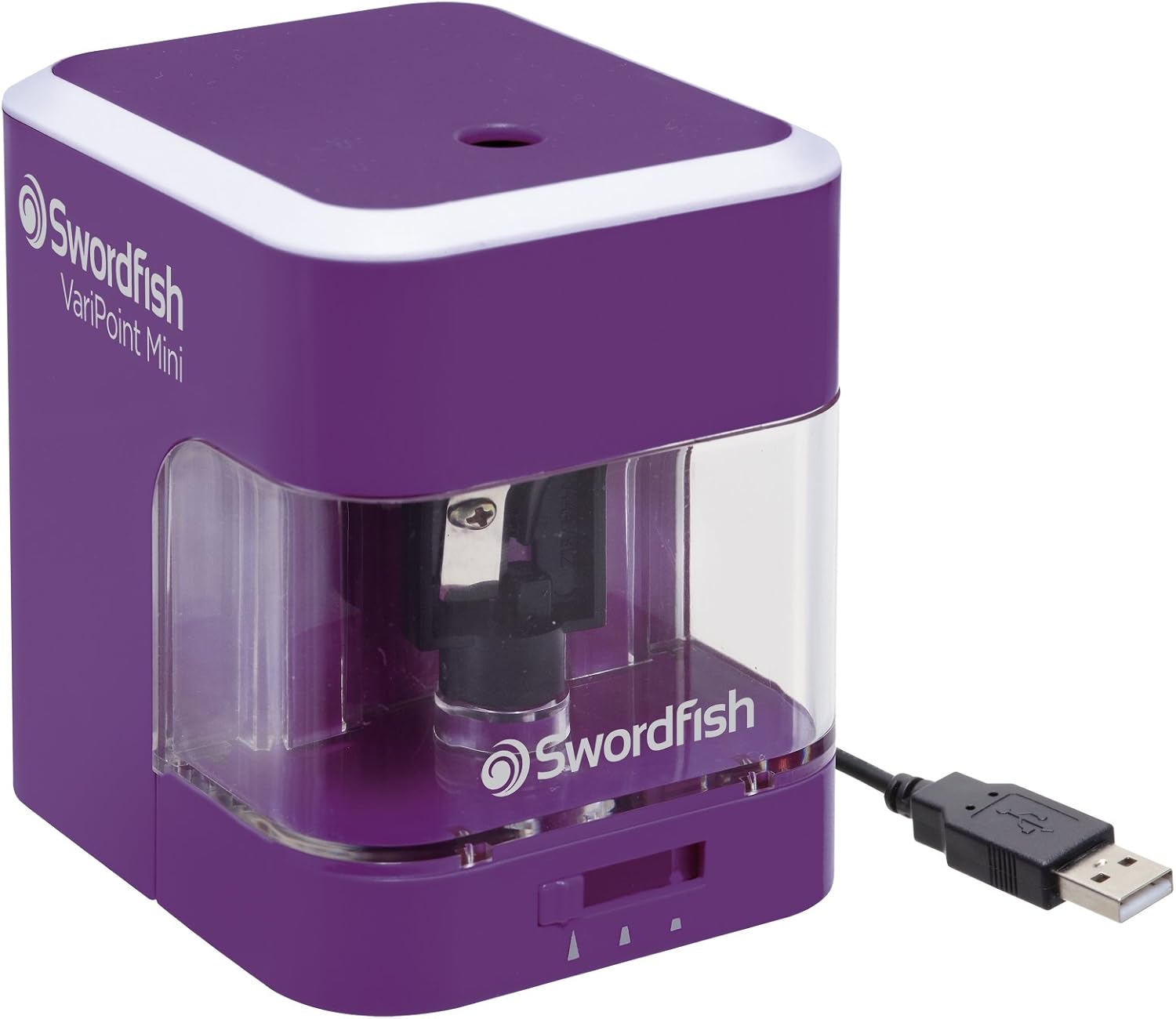 Swordfish ‘VariPoint Mini’ Dual Power Pencil Sharpener with Pencil Point Options and Auto Stop Function [40304]