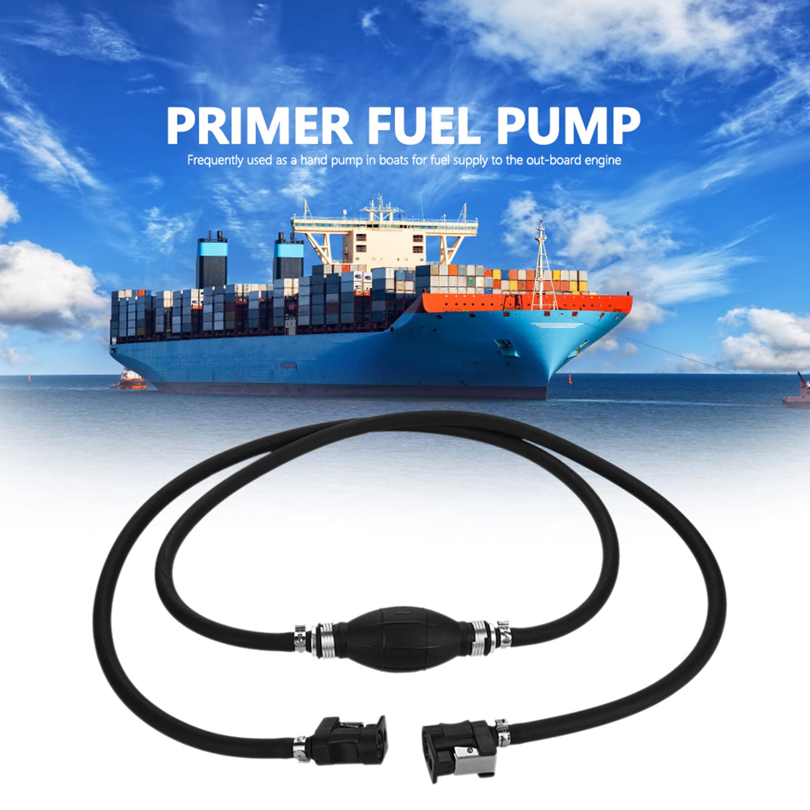 Motore Fuoribordo, Tubo del Carburante della Barca Tubo della Pompa del Carburante della Barca Lampadina Dell'iniettore Manuale Gas Fuoribordo Benzina Tubo del Carburante per la Linea del Carburante F