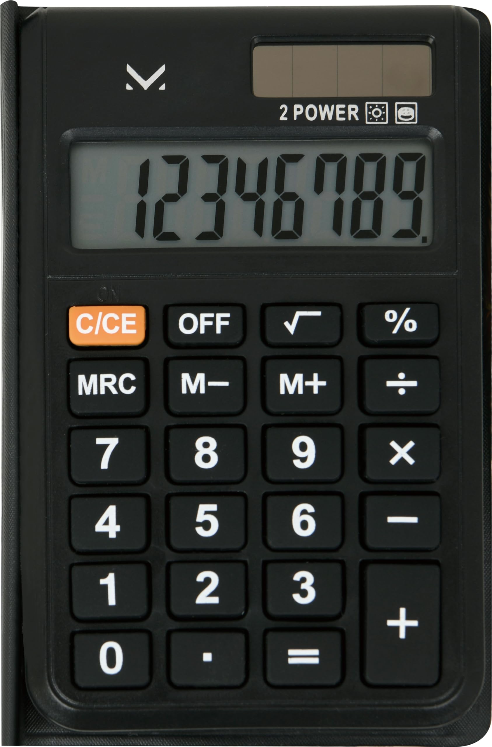 Calcolatrice Tascabile Majestic K10 - Display 8 Cifre, Doppia Alimentazione Solare E A Batteria