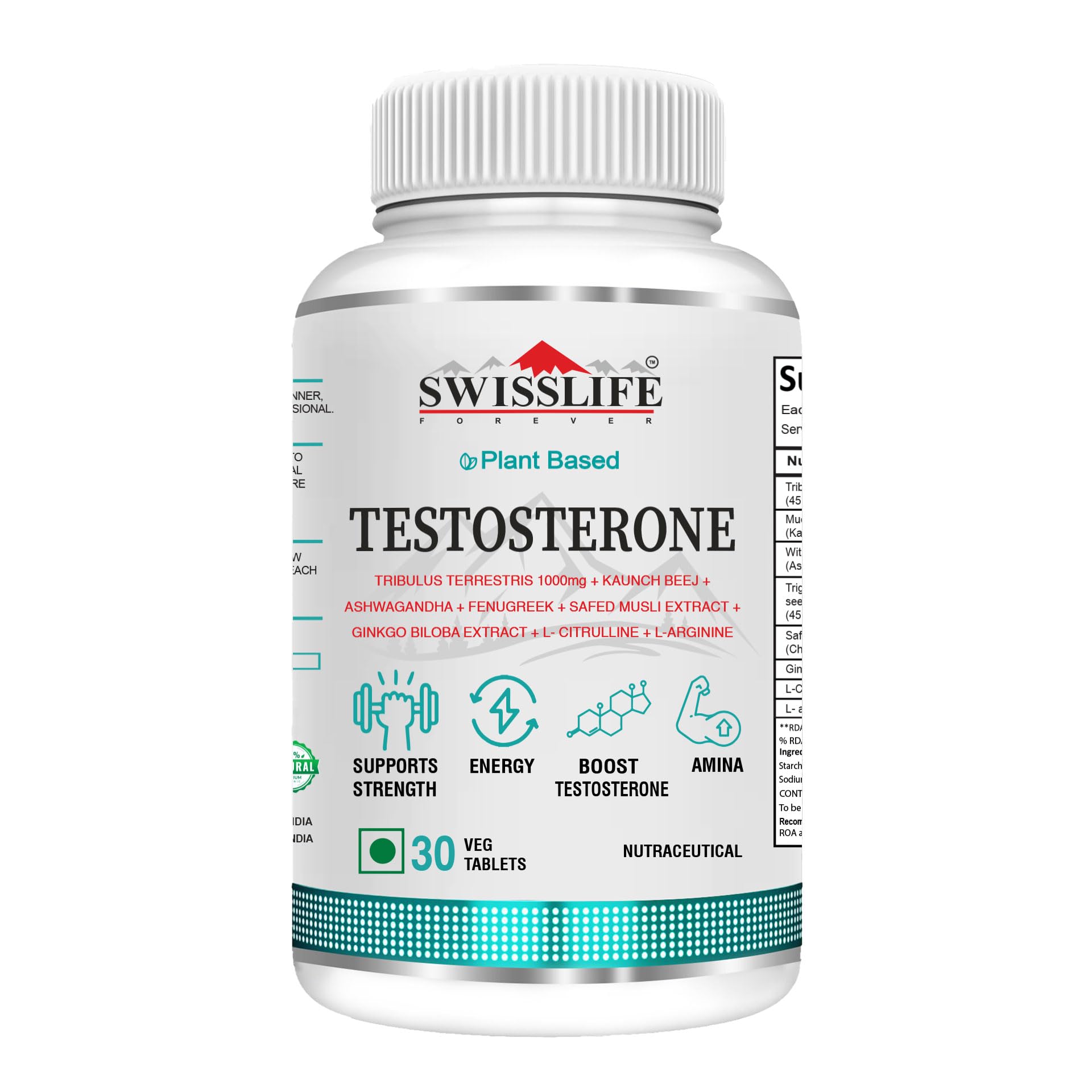 SWISSLIFE FOREVER Plant Based Testosterone for Men (30 Tablets)-image-34