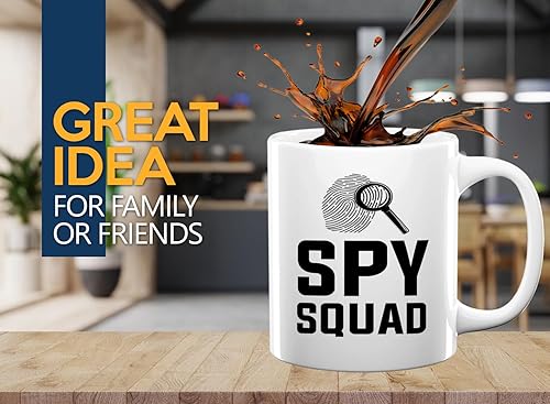 Miniatura 2 de Taza de café detective de 11 onzas, color blanco, escuadrón de espías, oficial de policía, policía, patrulla, detective, policía, policía, policía,