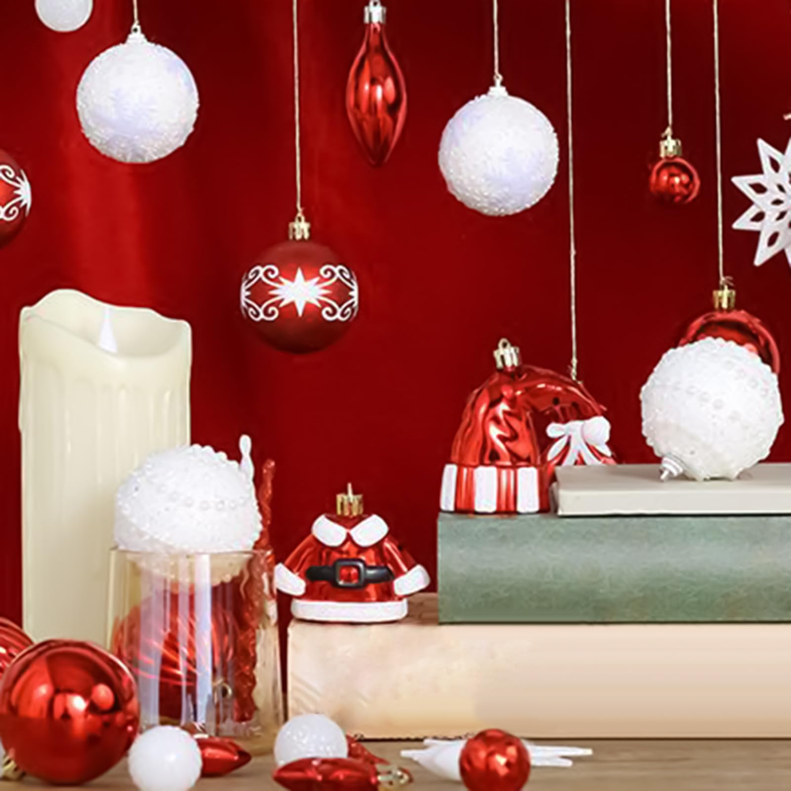 Set di ornamenti natalizi infrangibili palle ornamenti