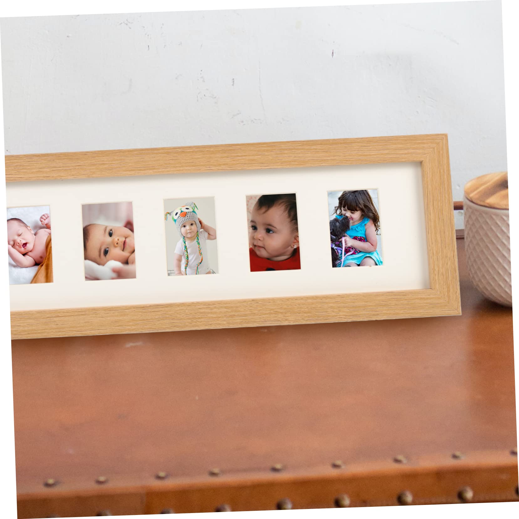 TOYANDONA 4stücke Erster Jahr Neugeborenen Bilderrahmen Aus Holz Fach Photo Display Für Monatliche Wachstumserinnerungen Kreatives Design Für Kinderzimmerdekoration Zur Geburt