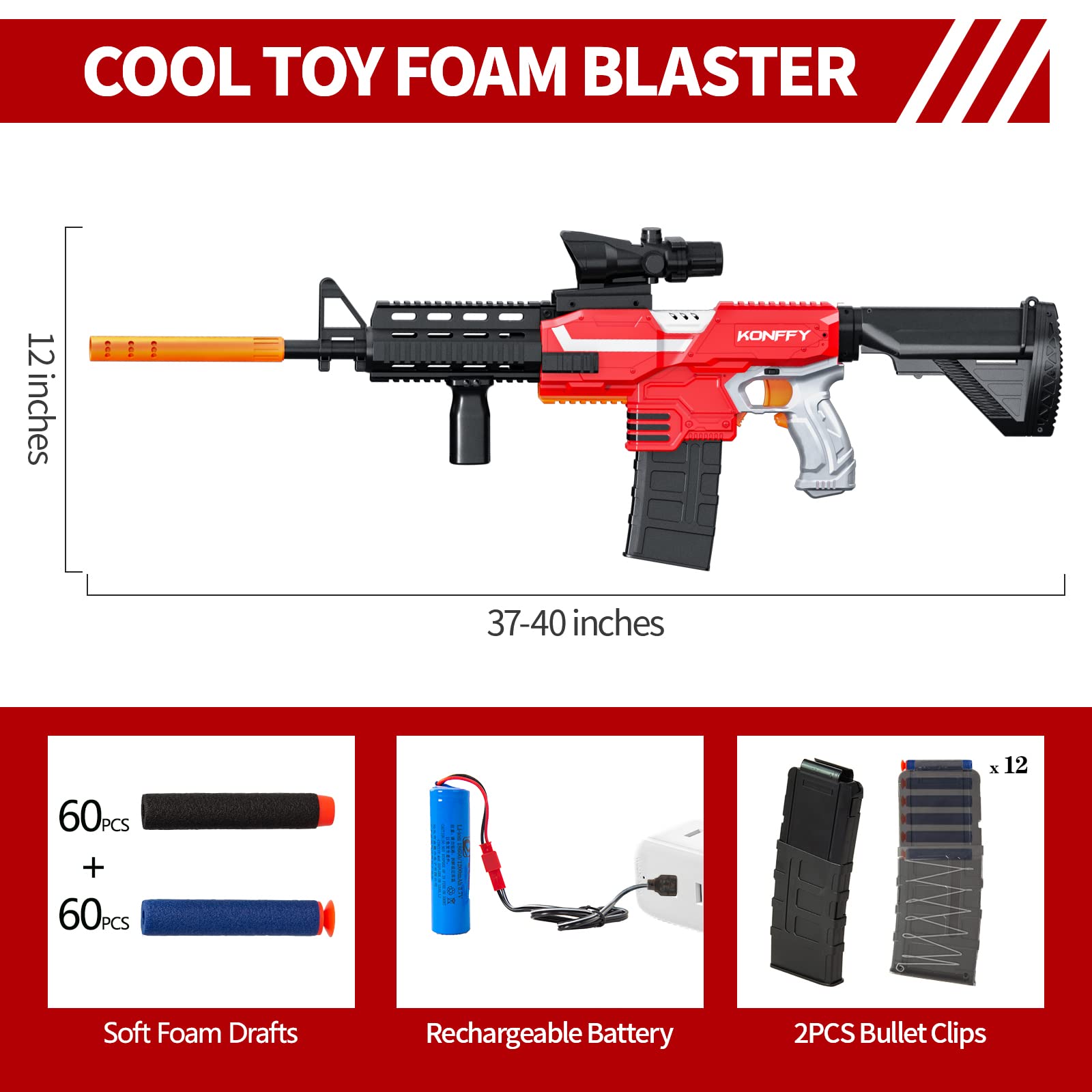 Introducing Toy Gun for Nerf Guns, 3 Shooting Modes DIY Customized Toy