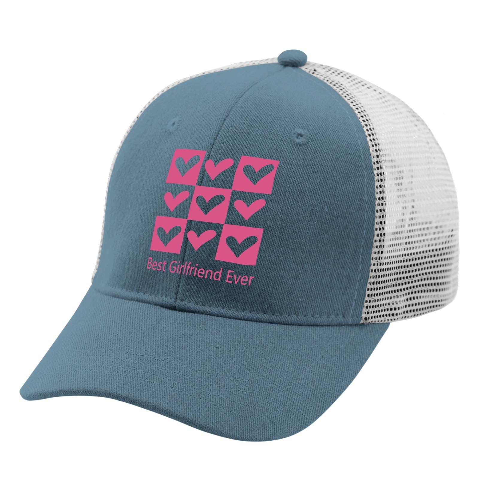 Best Girlfriend Ever Hats for Men Baseball Cap Stylish Washed Dad Hat Fitted SkyBlue