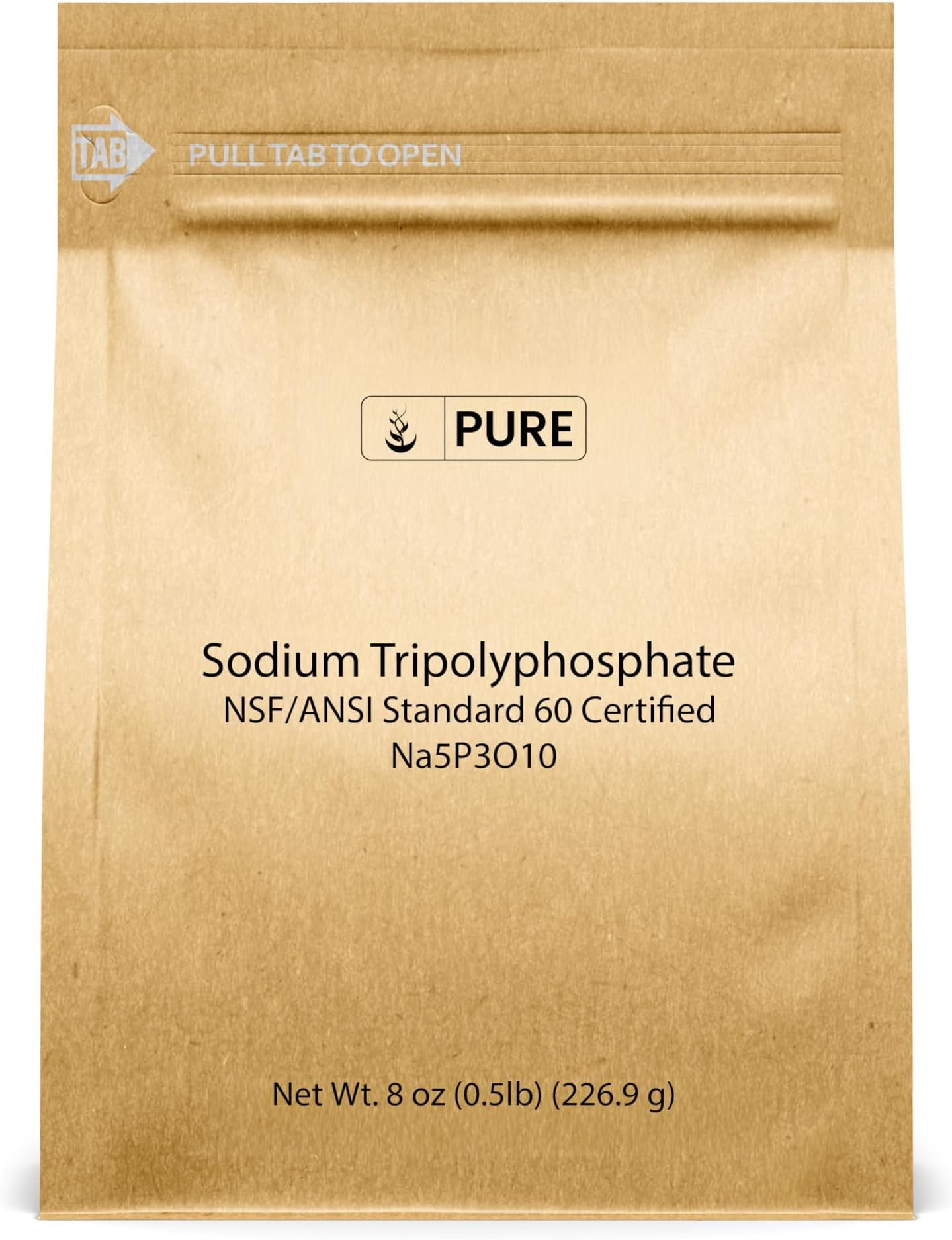 Pure Original Ingredients Sodium Tripolyphosphate (8 oz) Powerful Cleaning Agent, Water Softener, Laundry Additive