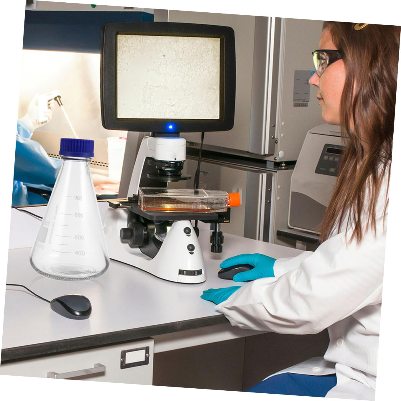 Matraces Cónicos de Vidrio 1000ml Escala, 2 Piezas | Diseño Simple y Elegante, Bordes Lisos sin Rebabas ni Burbujas, Aptos para Investigación y Clase de Química