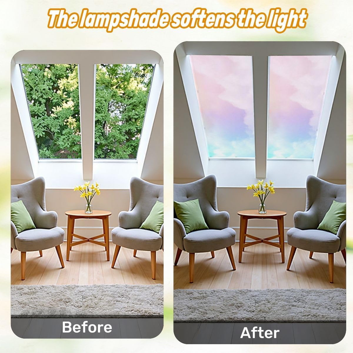 Fluorescent Light Covers for Ceiling Lights Cloud Series Colorful Cotton Candy Soft Fog Clouds Pastel Easy to Install Magnetic Light Filter for Classroom Office Hospitals School Home Decor