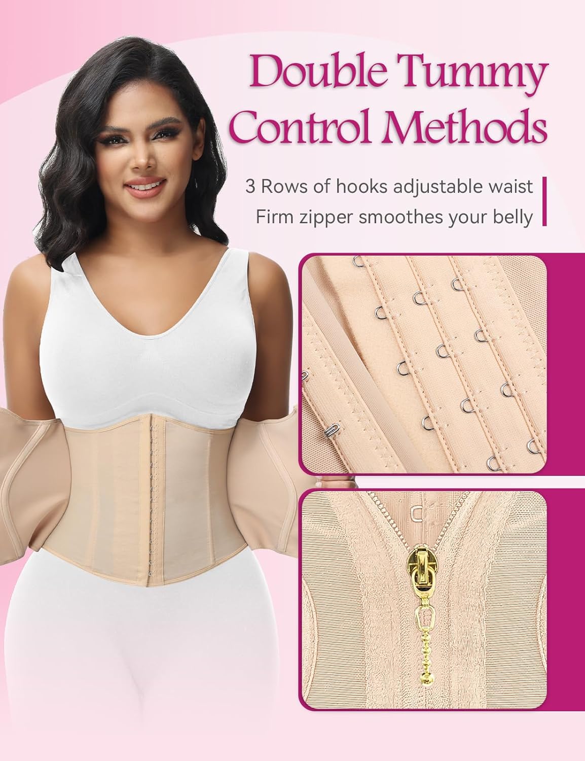 SHAPSHE Short Torso Waist Trainer for Women Corset Waist Cincher Shapewear Tummy Control Workout Hourglass Body Shaper - Image 6