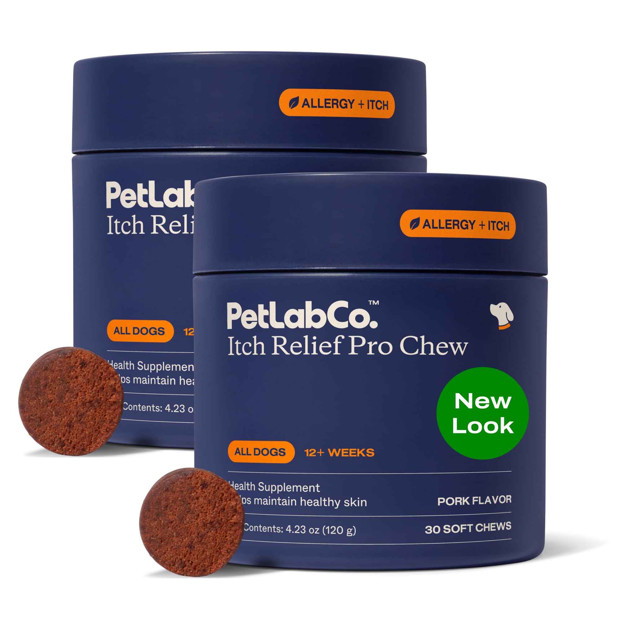 PetLab Co. Itch Relief Chew Pro – Itch Relief Chews for Dogs, Omega 3 Itch Supplement, Packed with Beneficial Fatty Acids for Healthy Skin, Seasonal Allergies Support - Packaging May Vary - Pack of 2