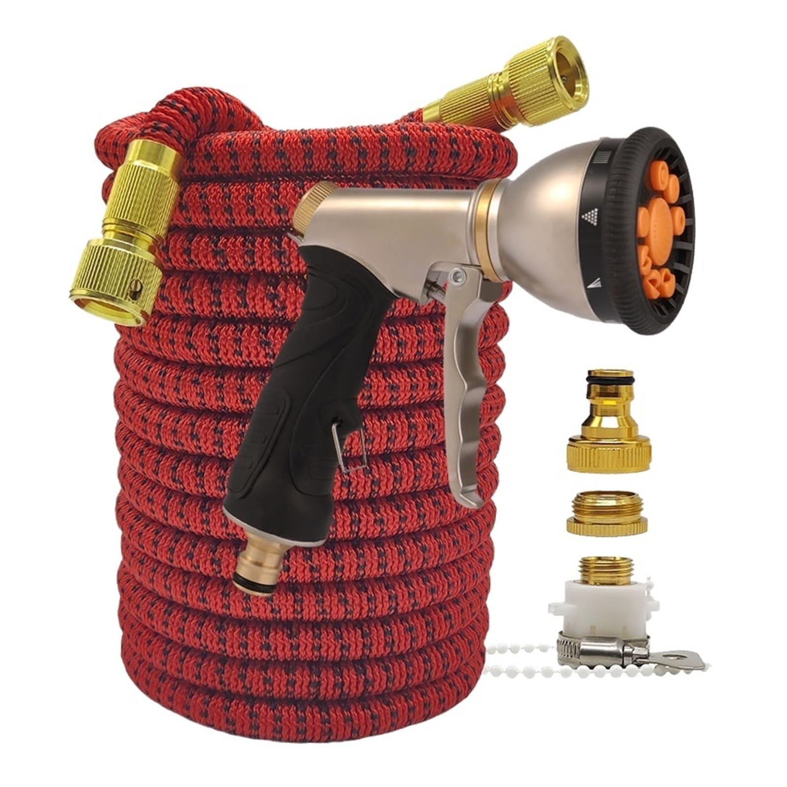 Tubo da giardino leggero espandibile Tubo flessibile da giardino ad alta pressione espandibile Casa flessibile for irrigazione esterna Pistola for autolavaggio Giardino Irrigazione agricola (Color :