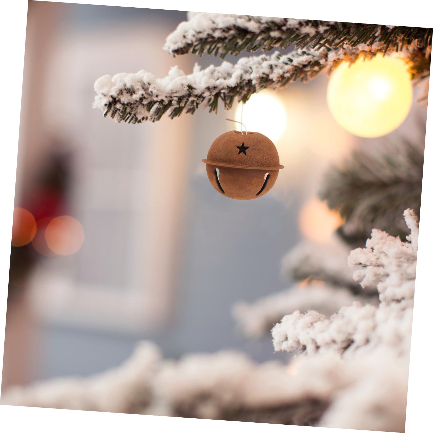 GALPADA 12 Pezzi Ciondolo Albero Di Natale Campanellini Campane Arrugginite Per La Lavorazione Ghirlanda Addobbi Per L'albero Di Natale Campana Artigianale Piccolo Campanello Tintinnio