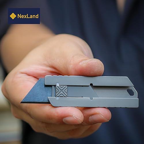Miniatura 4 de NexLand S01-T06 Navaja deslizante Construcción de titanio con cuchilla de cerámica negra afilada para EDC 1pc
