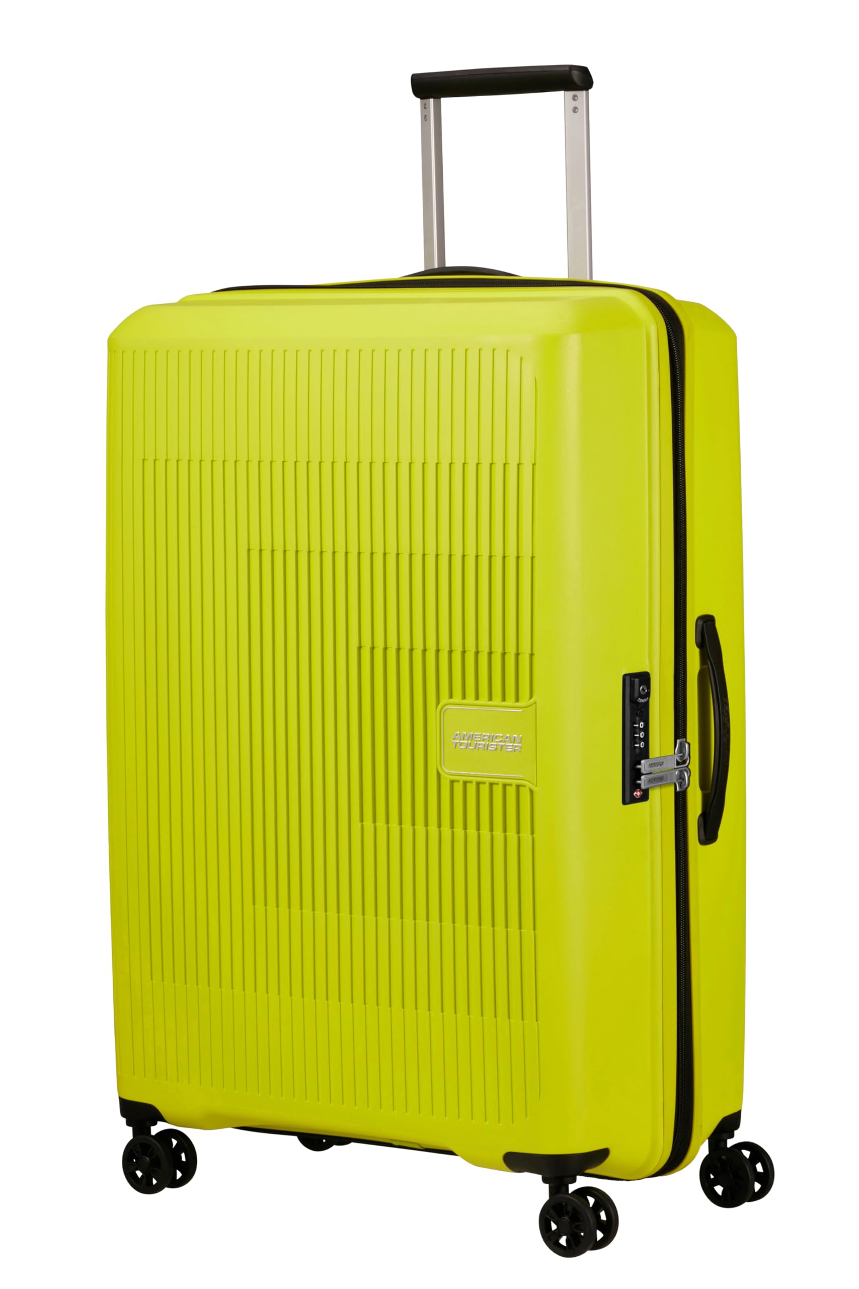 American Tourister Aerostep - Spinner L, Erweiterbarer Koffer, 77 cm, 101.5/109 L, Grün (Light Lime)