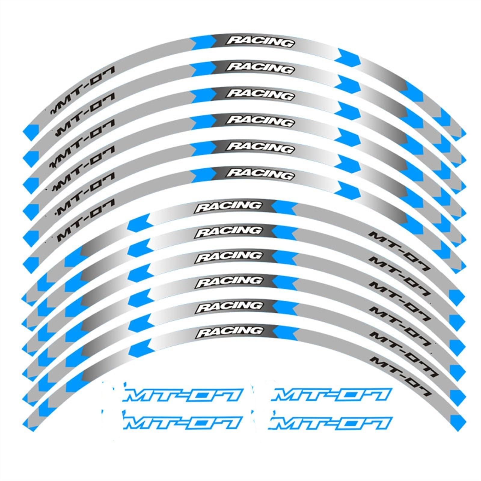 Motorcycles Reflective Sticker Wheel Stickers for Yamaha Tracer 700 900 850 MT07 MT09 MT-07 MT-09(Color8)