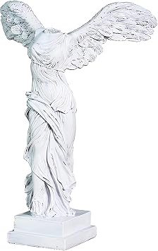 YUEOECOR Greek Winged Victory Statue, Classic Roman Goddess of Strength and Victory Sculpture Figurine for Home Decor Wing Victory-5.5in
