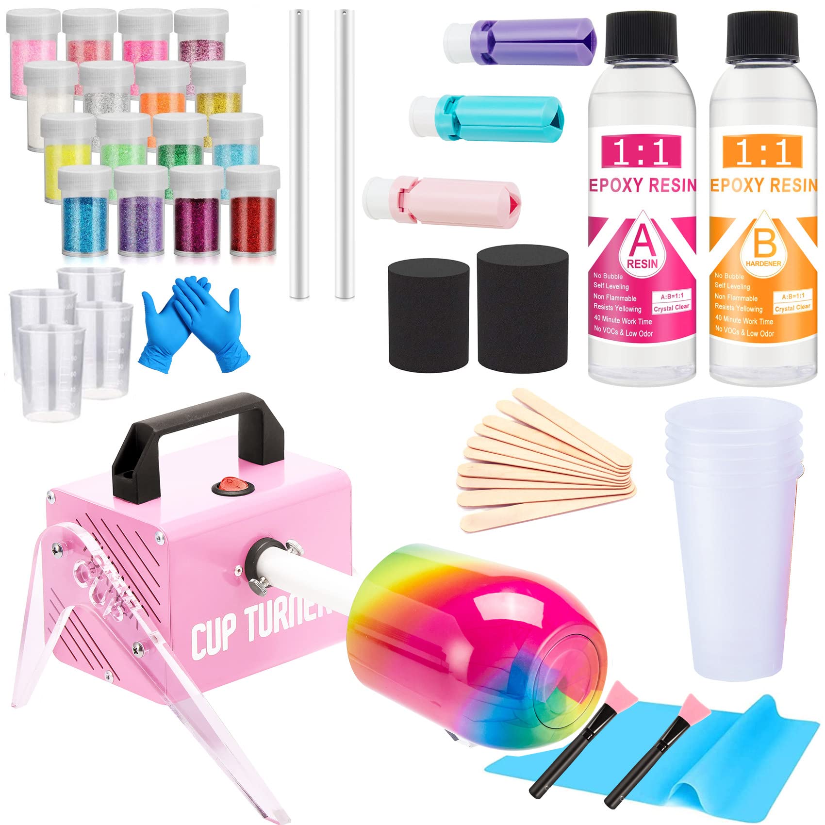 Multiple Cup Turners for tumblers Starter kit,Tumbler Spinner,Tumbler