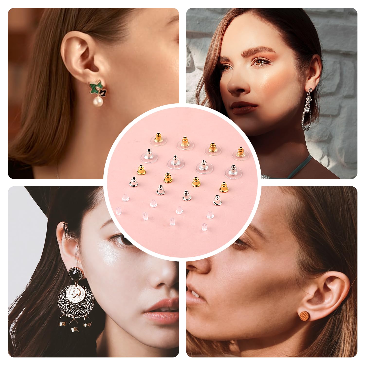 Earring Backs Replacements 550pcs Silicone Earring Backs For Studs