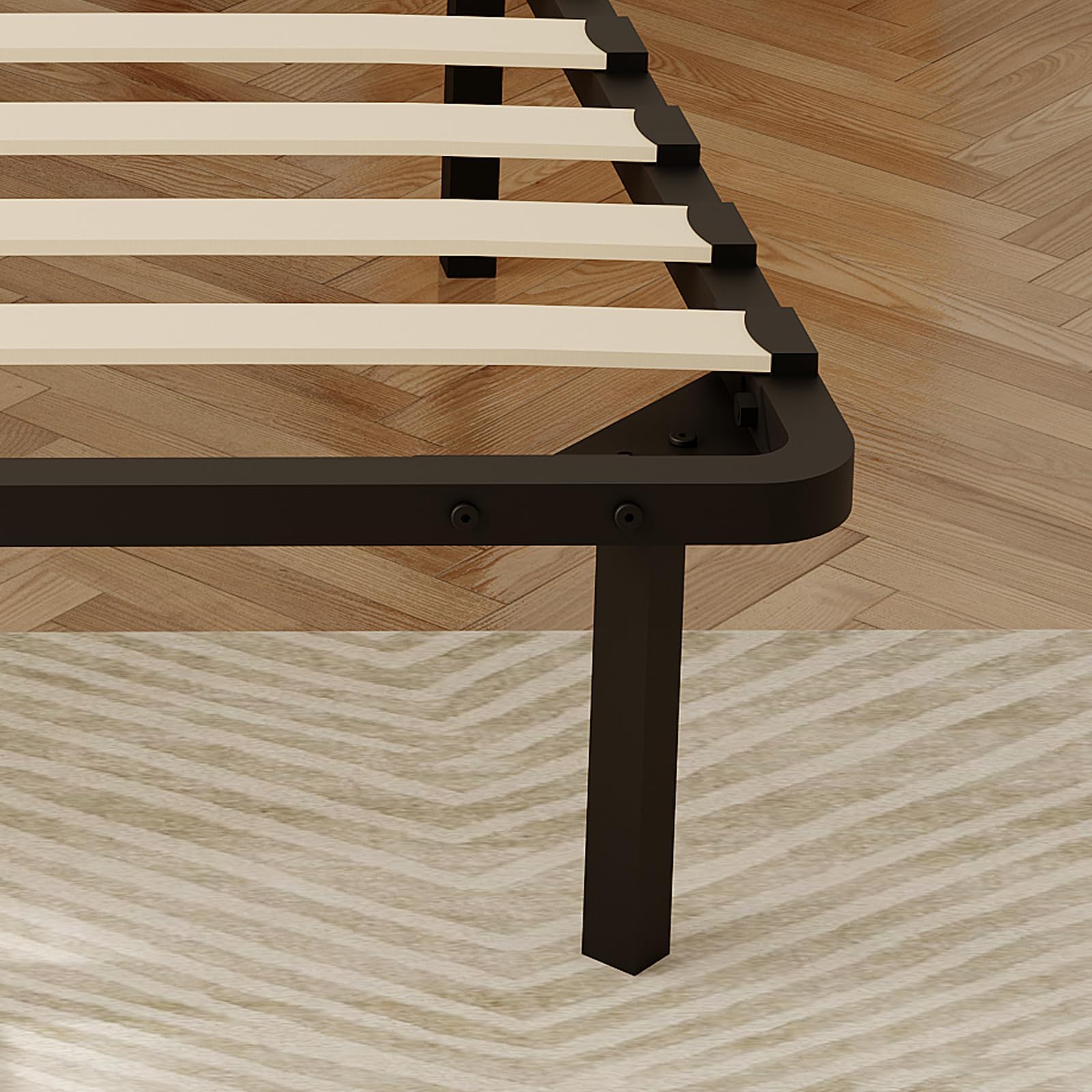 Stanew - Sommier 90x200cm avec 6 Pieds - 1x13 Lattes - Lit avec Sommier à Lattes pour Adulte - Résistant et Confortable