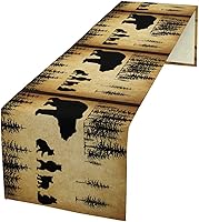 Vista 37 de Camino de mesa de mediados de siglo, moderno patrón atómico absctract geométrico retro de los años 1950 y 1960 S para decoración de mesa del hogar