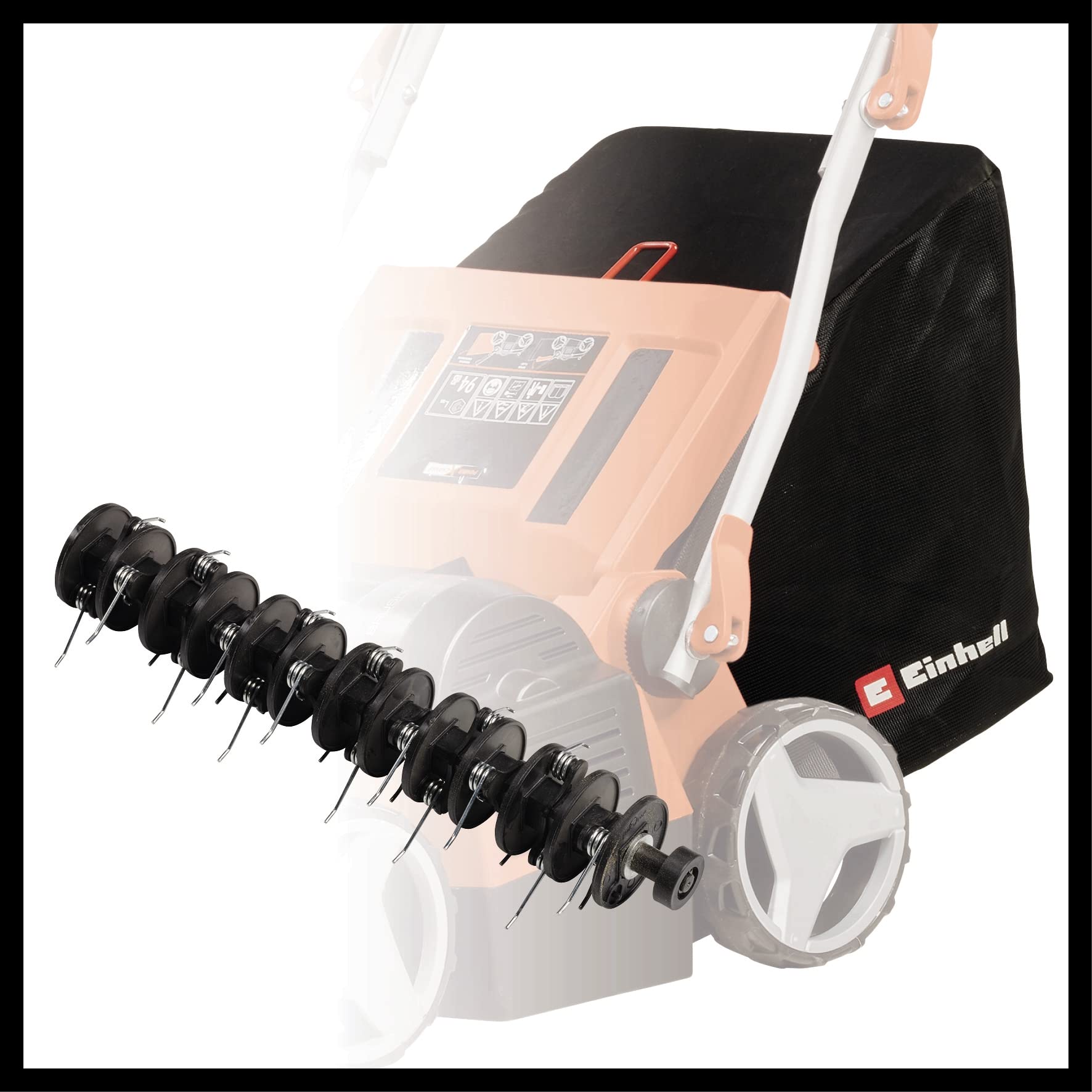 Einhell Ak. wertykulator-napowietrzacz GE-SC 36/35 Li-Solo Power X-Change (36 V, szerokość robocza 35 cm, bezszczotkowy, wałek nożowy z 16 nożami, składany uchwyt, bez akumulatora)